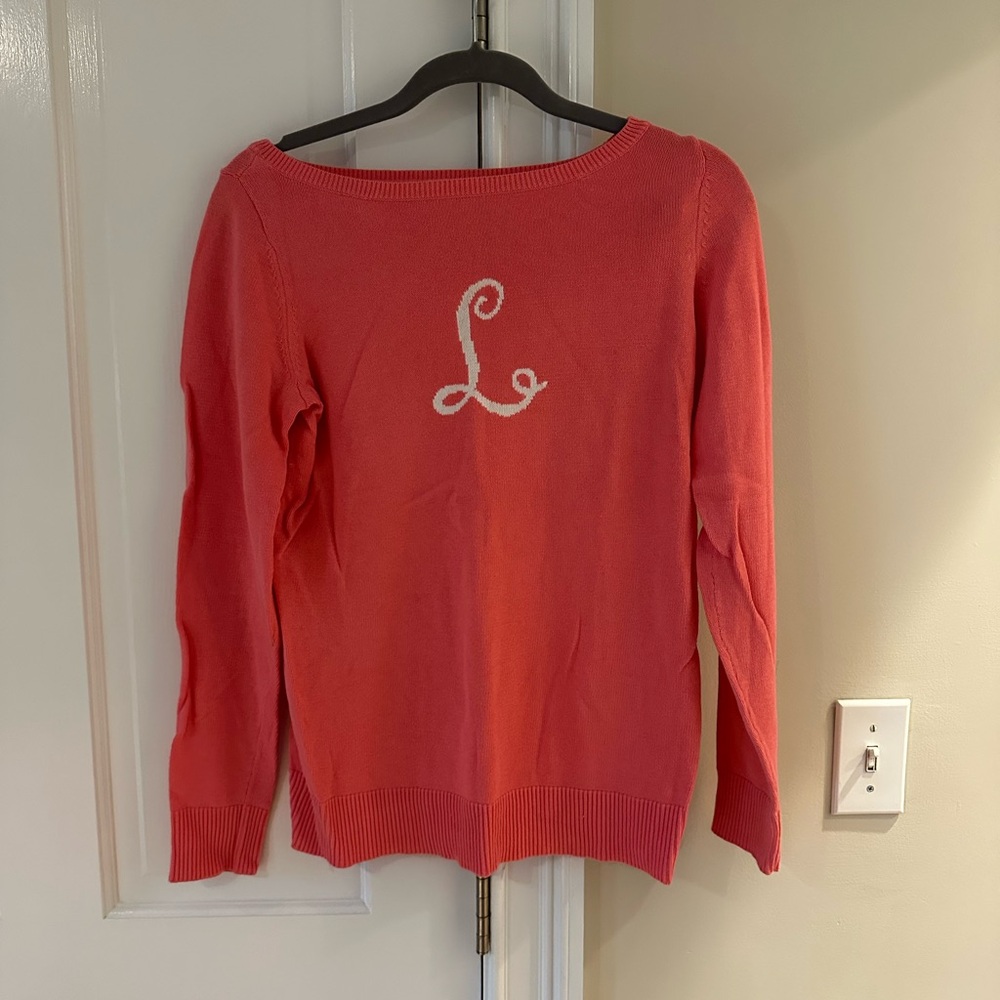Lilly Pulitzer Pink Sweater with monogram